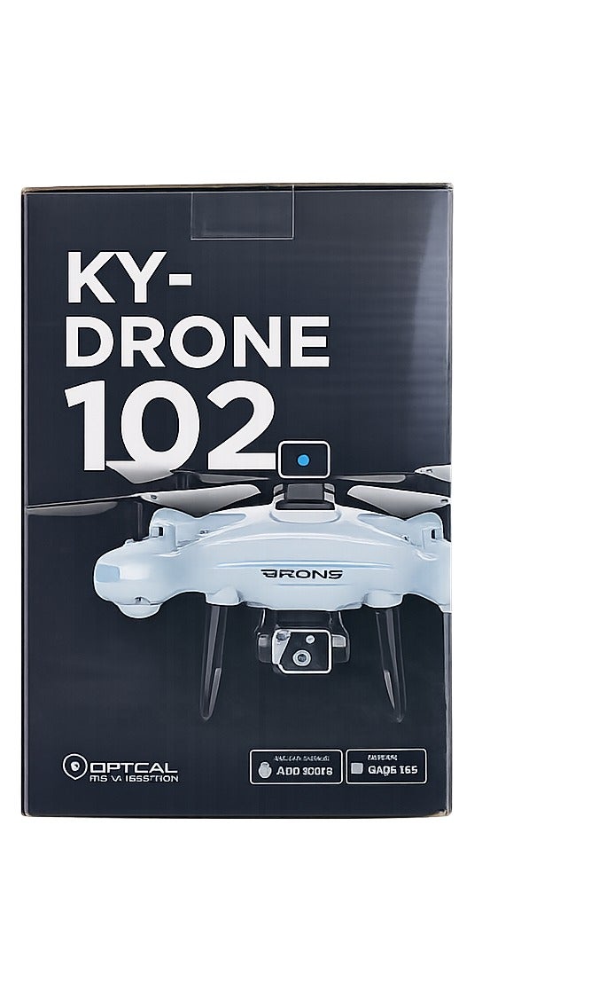 رون طائرة KY102 بدون طيار مزودة بكاميرا مزدوجة بدقة 4K وشاشة تحكم عن بعد، ومحركات بدون فرش، ونظام تجنب العوائق بزاوية 360 درجة، وتقنية واي فاي FPV للتحكم عن بعد. - Image 1